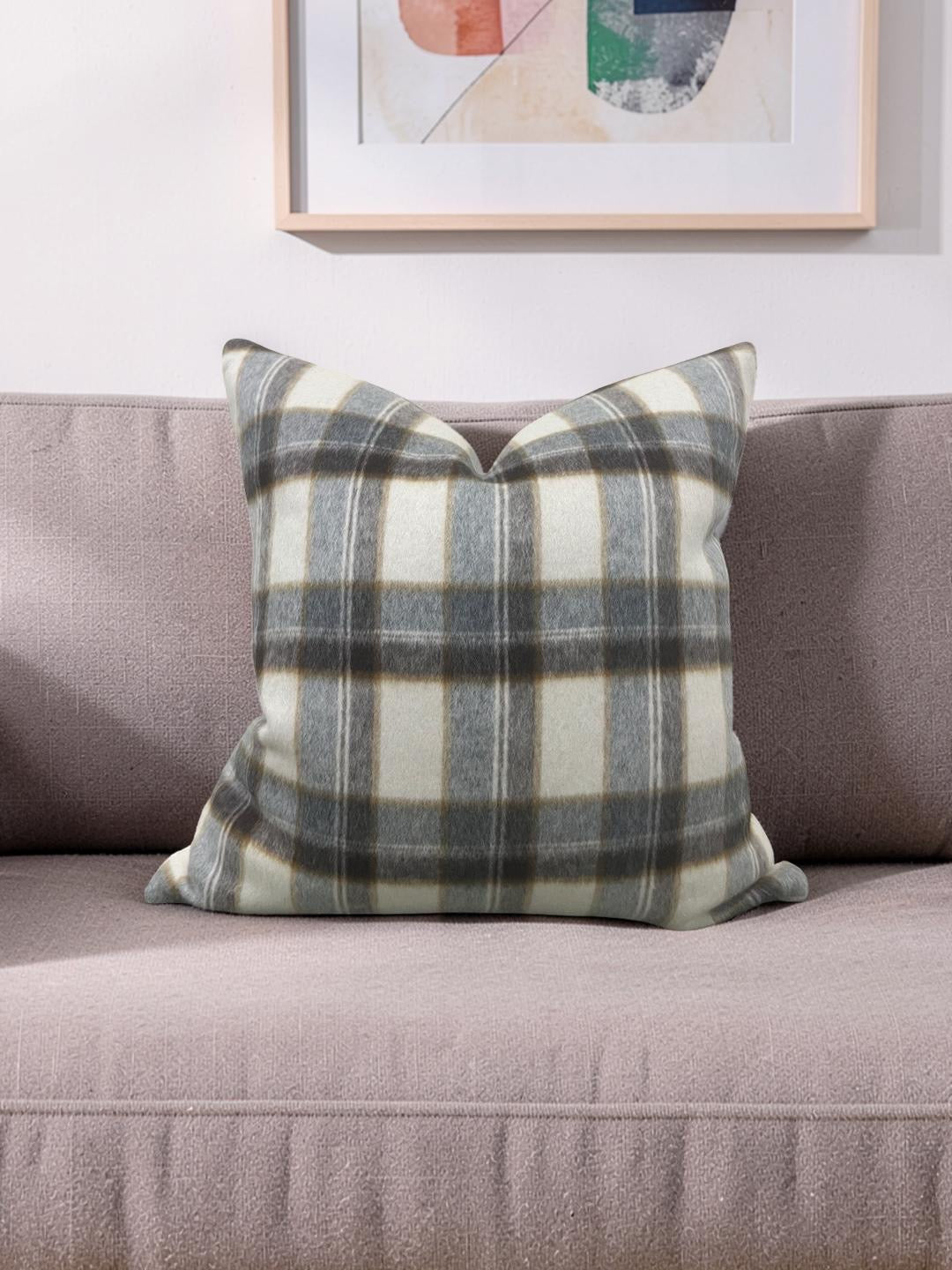 Decorative Pillow Mapleton Plaid Antelope 22x22" Knife Edge Cover