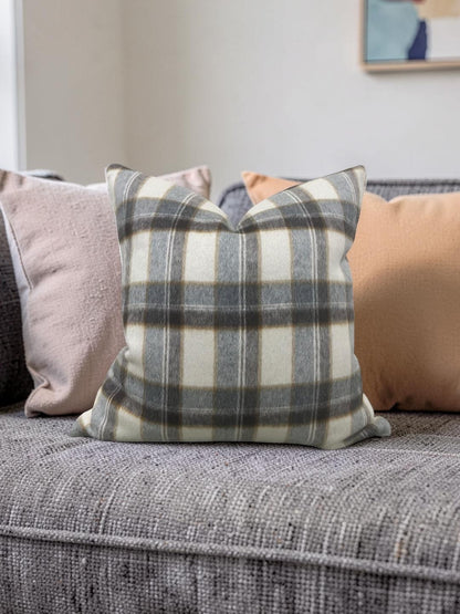 Decorative Pillow Mapleton Plaid Antelope 22x22" Knife Edge Cover
