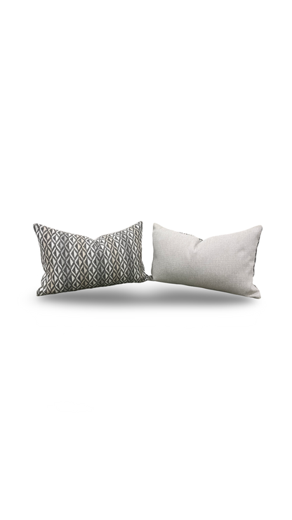 Marissa Granite 12X18" Knife Edge Decorative Lumbar Pillow