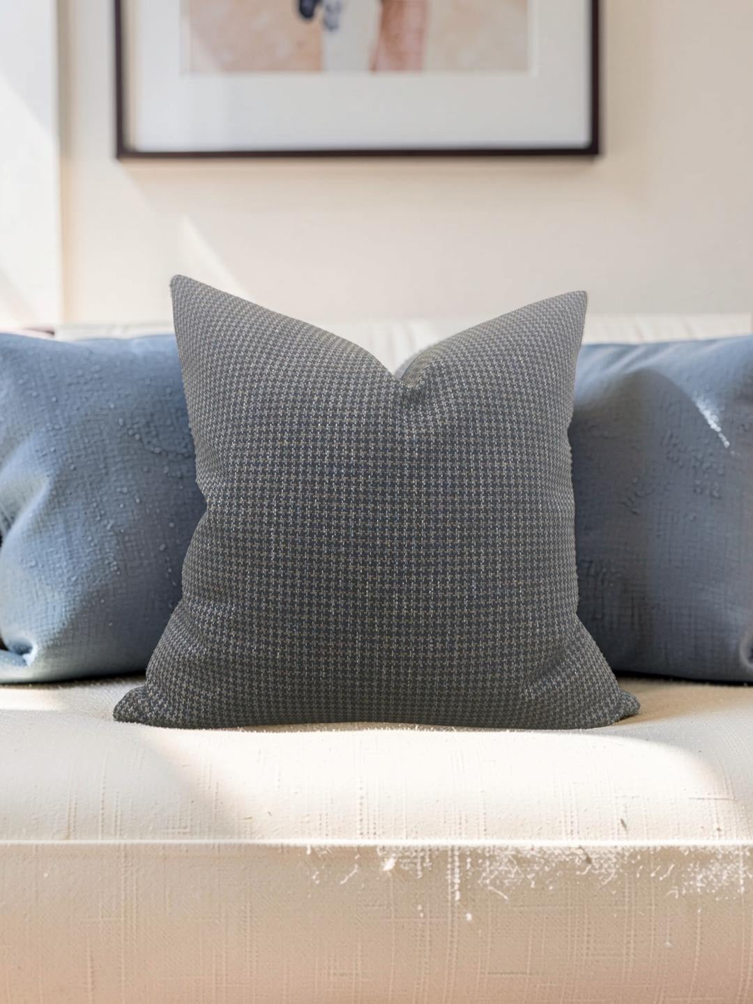 Small Houndstooth Decorative Pillow Anchor Scout 20x20" Knife Edge Cover