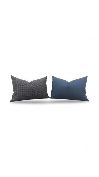 Small Houndstooth Lumbar Pillow Scout Anchor 12x18" Knife Edge Cover