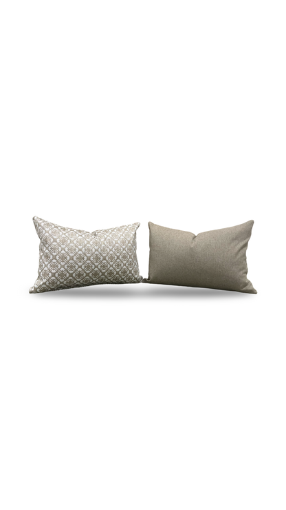 Lumbar Pillow Cafe Webster 12x18" Knife Edge Cove