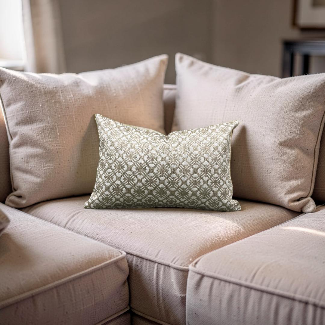 Lumbar Pillow Cafe Webster 12x18" Knife Edge Cove