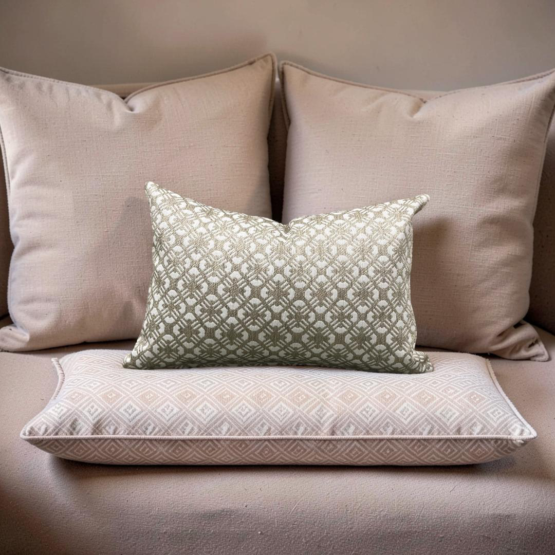 Lumbar Pillow Cafe Webster 12x18" Knife Edge Cove