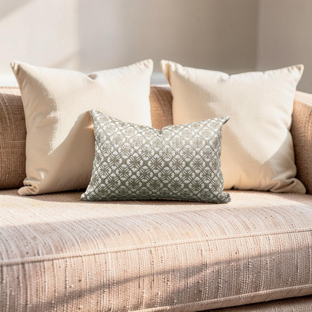 Lumbar Pillow Cafe Webster 12x18" Knife Edge Cove