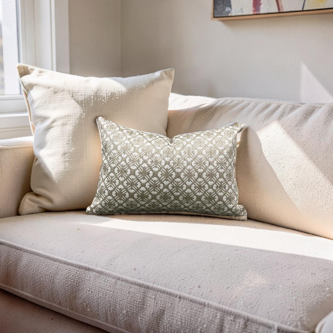 Lumbar Pillow Cafe Webster 12x18" Knife Edge Cove