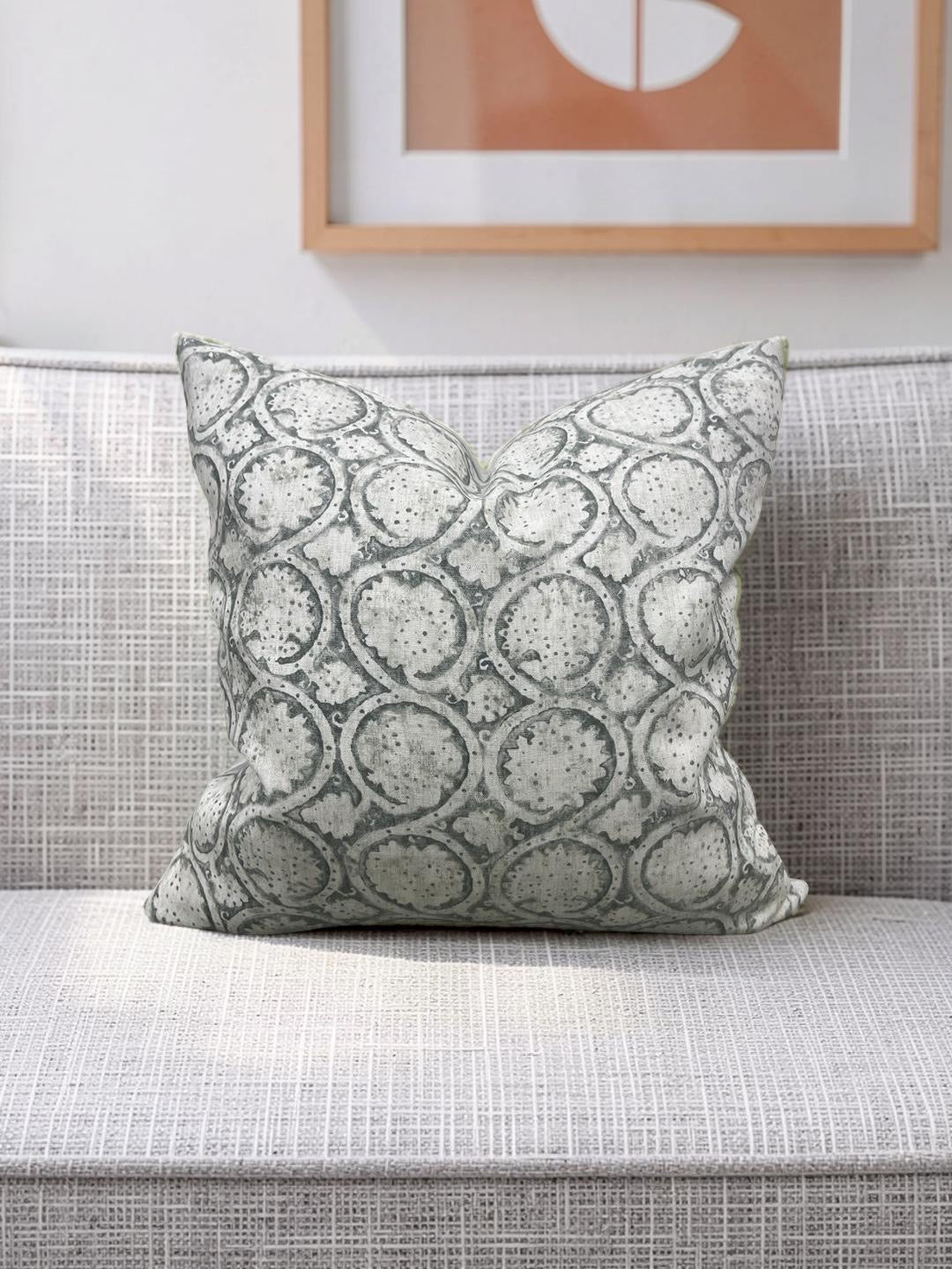 McLaurin & Piercy Decorative Pillow Thistle Fern 22x22" Knife Edge Cover