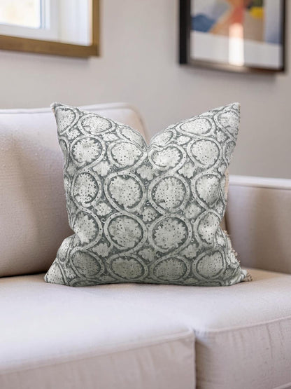 McLaurin & Piercy Decorative Pillow Thistle Fern 22x22" Knife Edge Cover