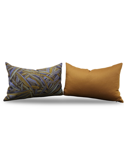 Metaphores Lumbar Pillow Arundo Libellule 12x18" Knife Edge Cover