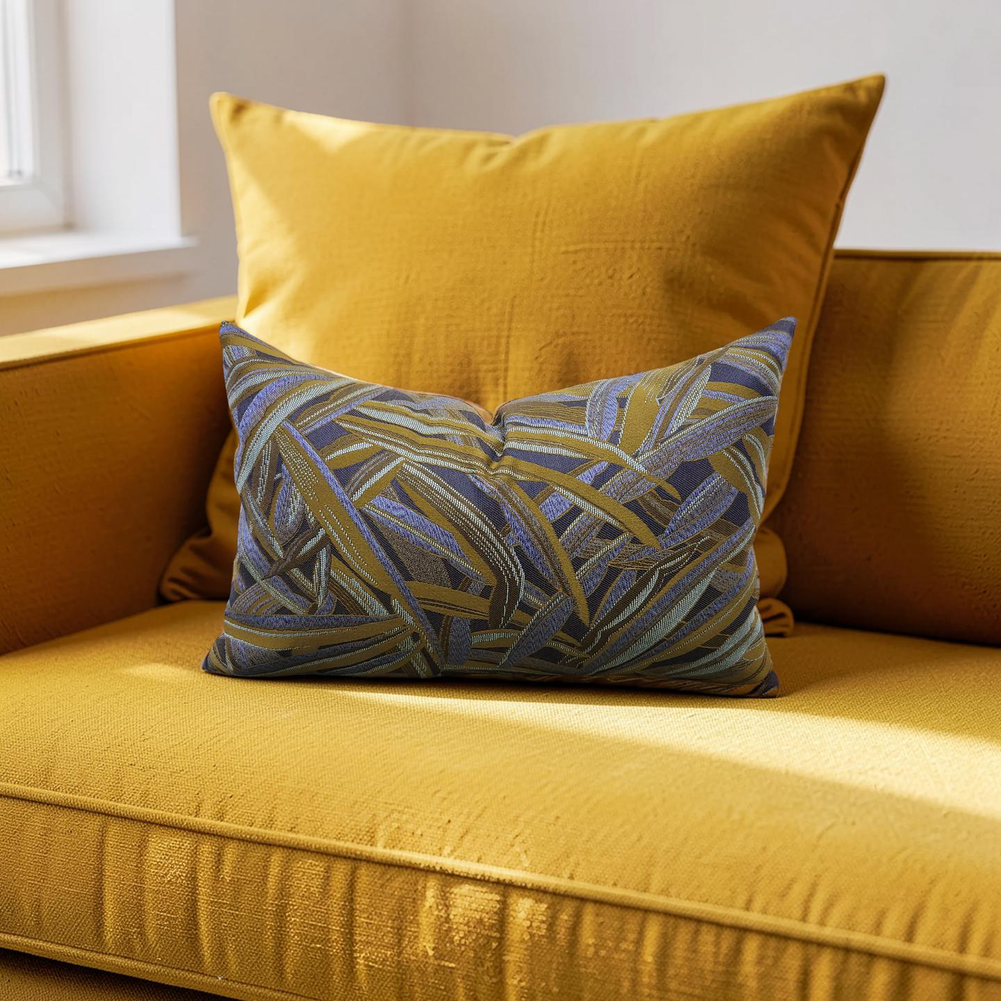 Metaphores Lumbar Pillow Arundo Libellule 12x18" Knife Edge Cover