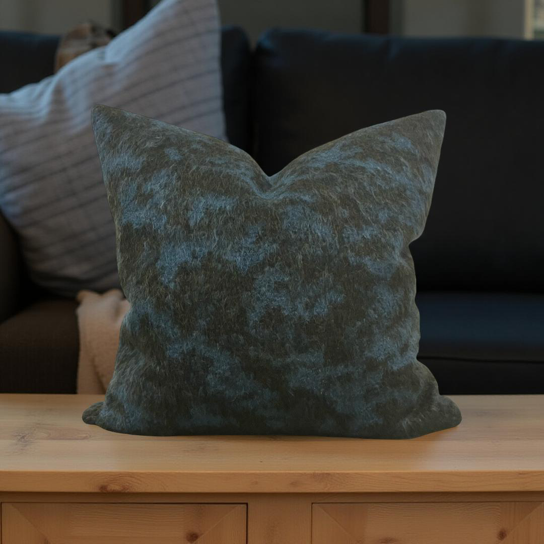 Designer Fabric Pampa Mousse 20X20" Knife Edge Decorative Throw Pillow