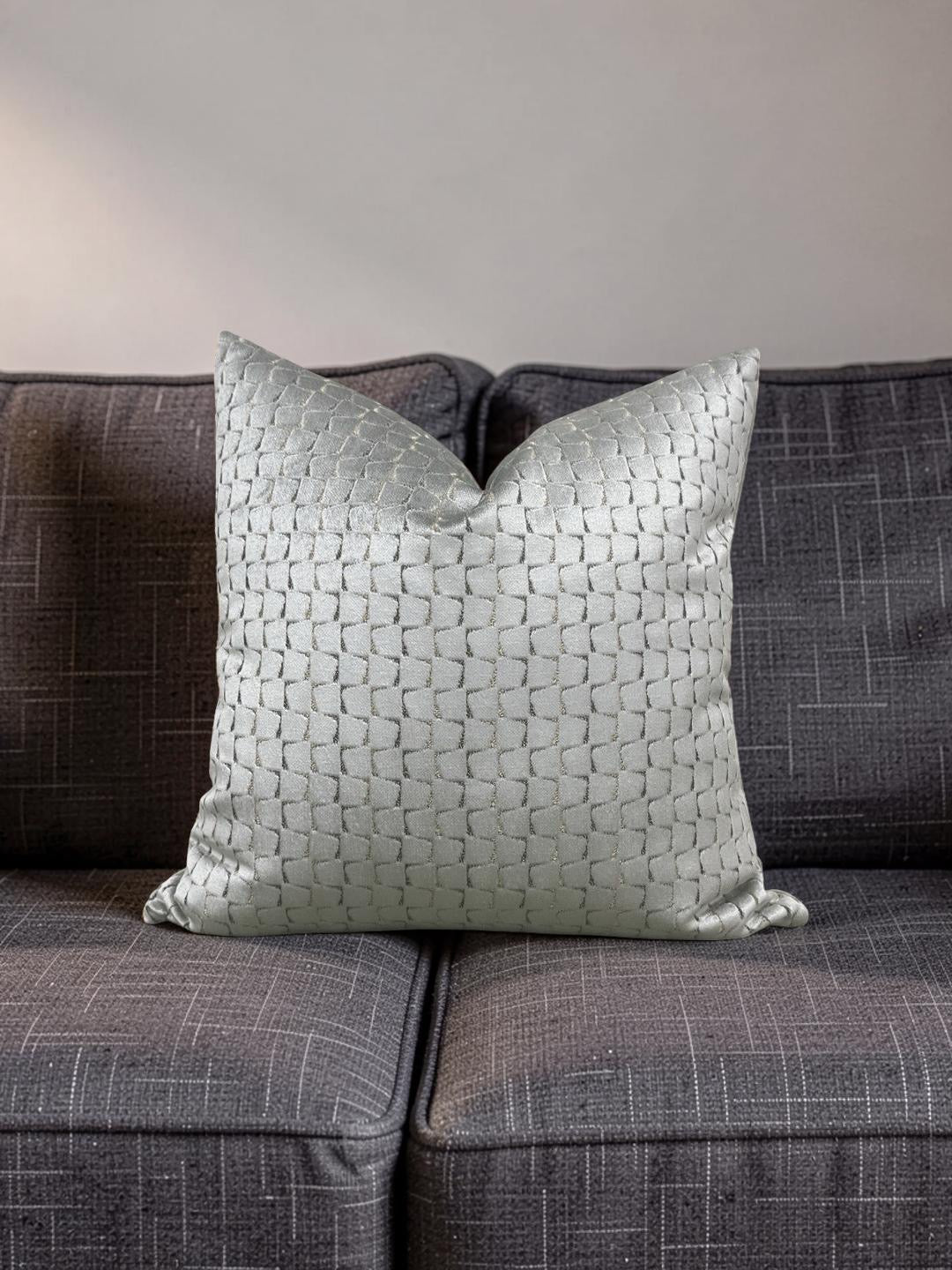 Decorative Pillow Remark Linen 18x18" Knife Edge Cover
