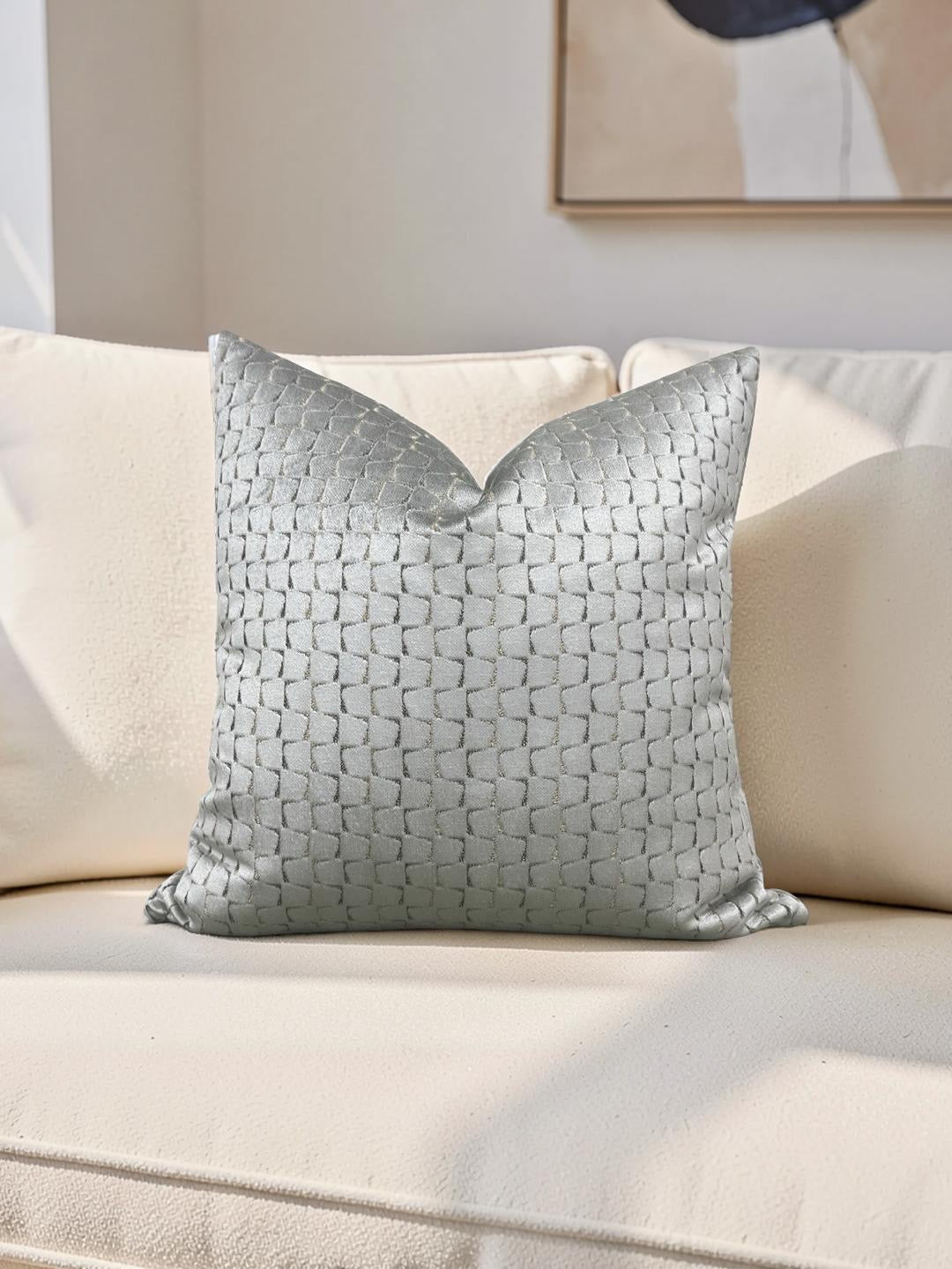 Decorative Pillow Remark Linen 18x18" Knife Edge Cover