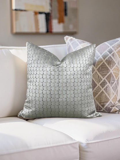 Decorative Pillow Remark Linen 18x18" Knife Edge Cover