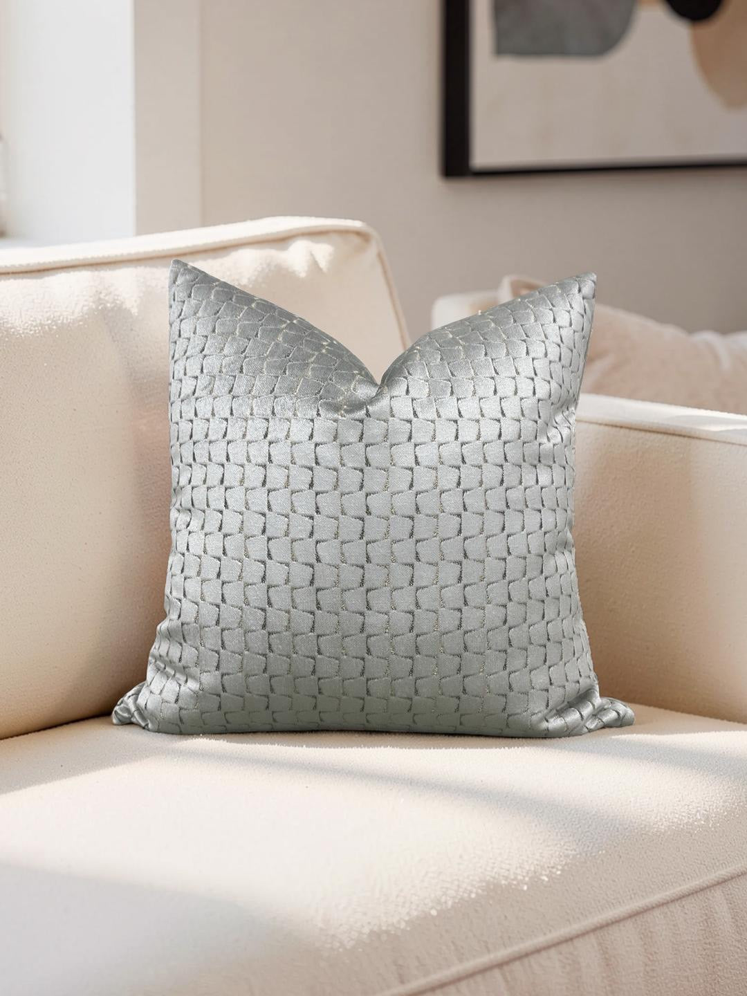 Decorative Pillow Remark Linen 18x18" Knife Edge Cover
