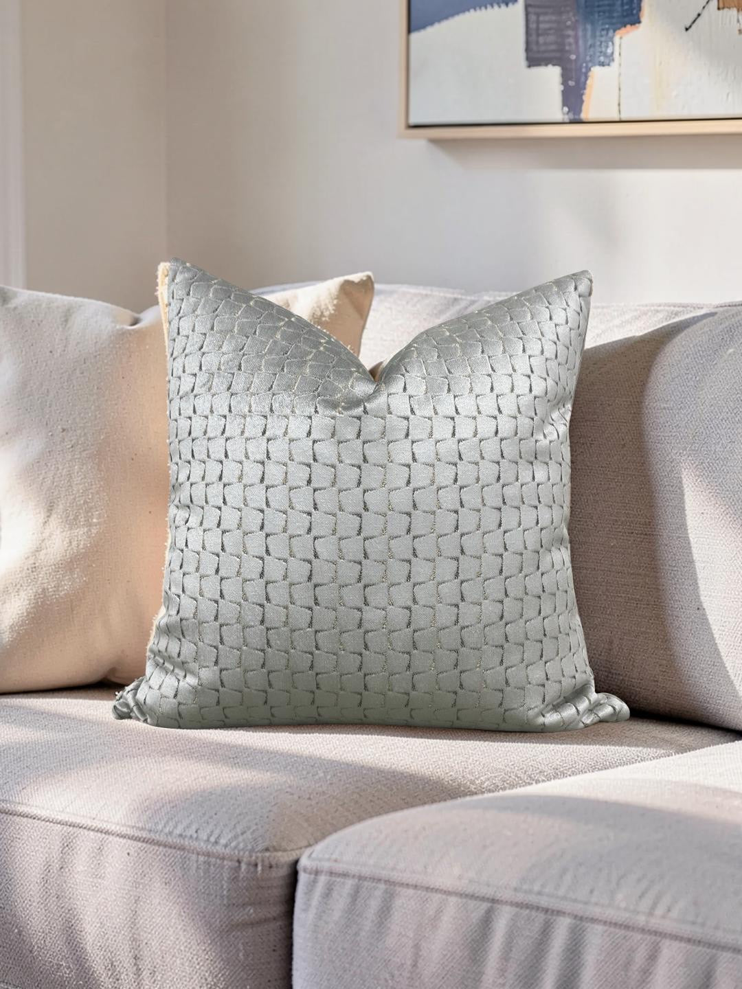Decorative Pillow Remark Linen 18x18" Knife Edge Cover