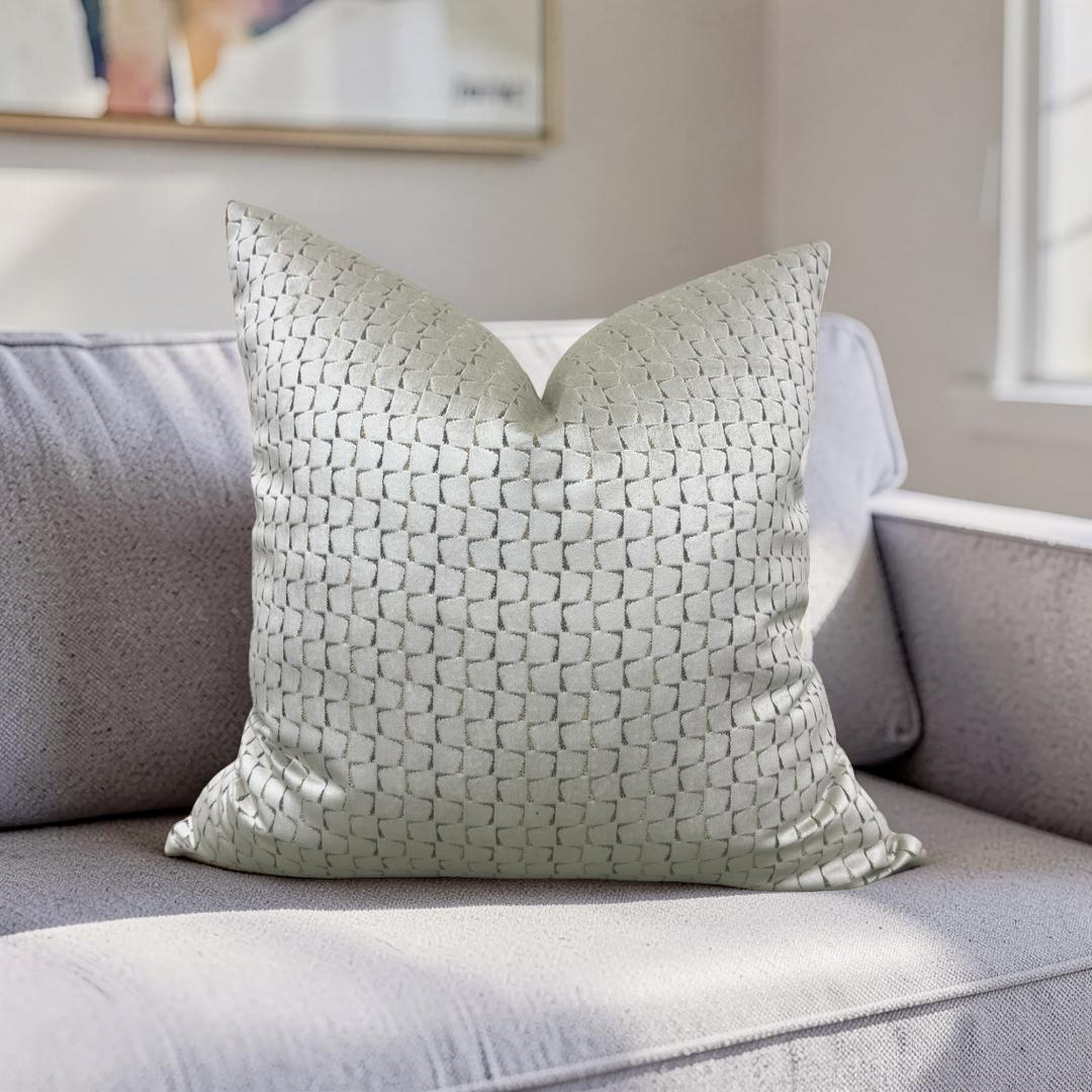 Decorative Pillow Remark Linen 22x22" Knife Edge Cover
