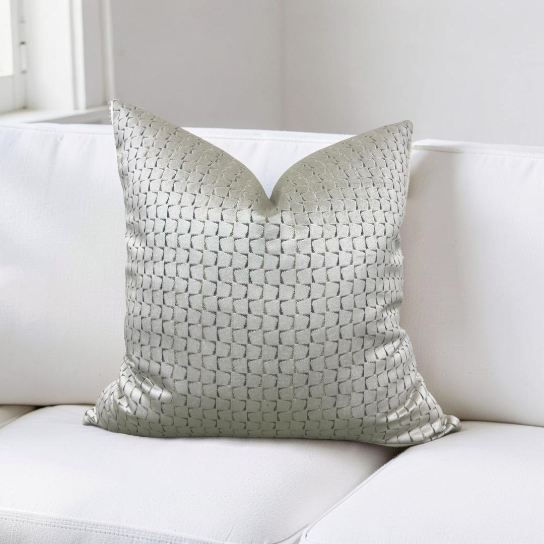 Decorative Pillow Remark Linen 22x22" Knife Edge Cover