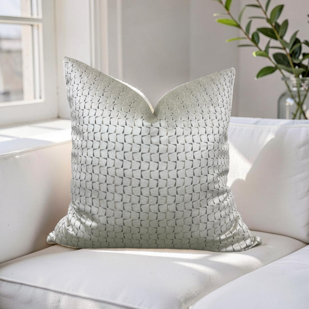 Decorative Pillow Remark Linen 22x22" Knife Edge Cover