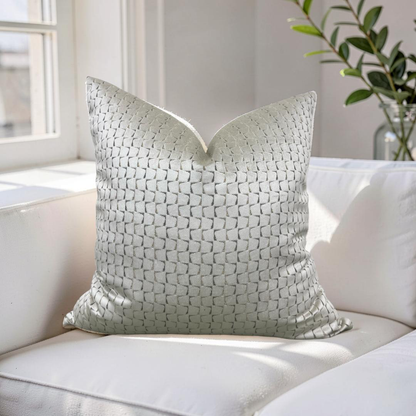 Decorative Pillow Remark Linen 22x22" Knife Edge Cover