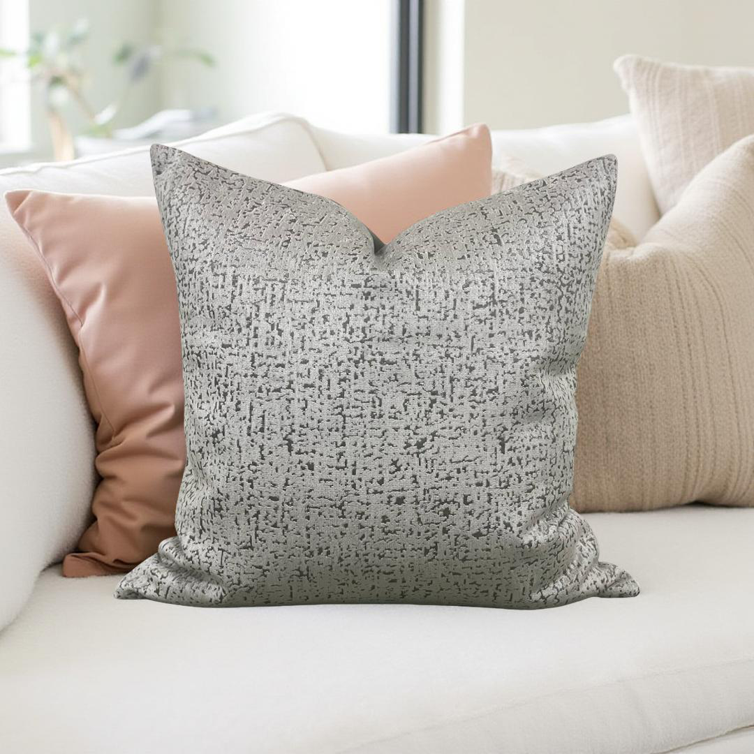 Designer Fabric Rocca Pumice 20x20" Knife Edge Decorative Throw Pillow