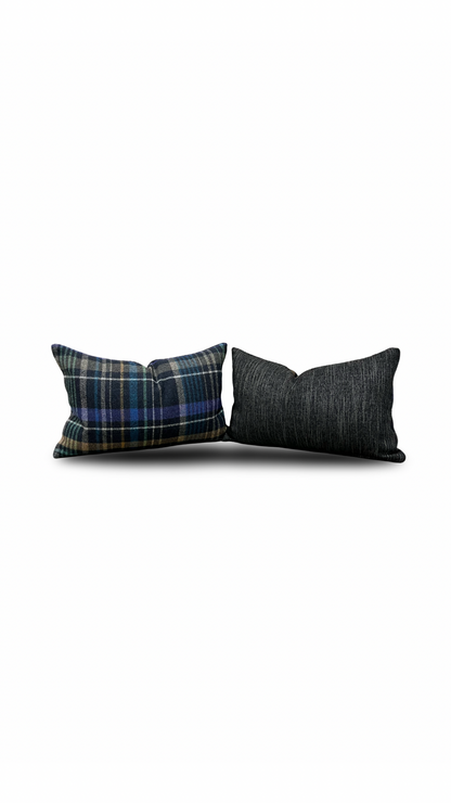 Finnegan Indigo 12x18" Knife Edge Decorative Pillow