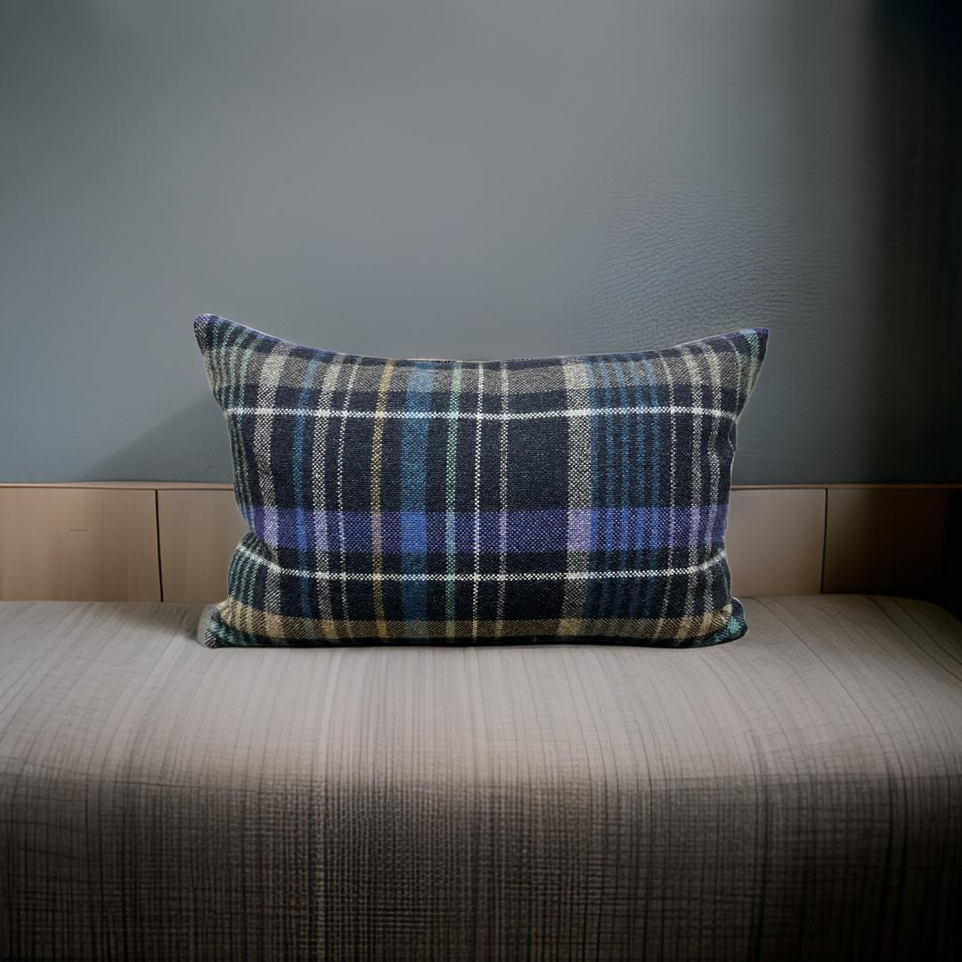 Finnegan Indigo 12x18" Knife Edge Decorative Pillow