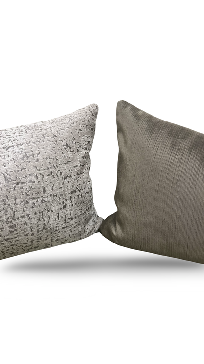 Luxury Fabric Rocca Pumice 12x18" Knife Edge Decorative Lumbar Pillow