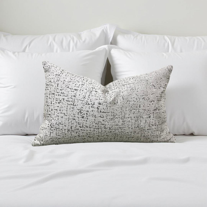 Luxury Fabric Rocca Pumice 12x18" Knife Edge Decorative Lumbar Pillow