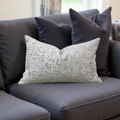 Luxury Fabric Rocca Pumice 12x18" Knife Edge Decorative Lumbar Pillow