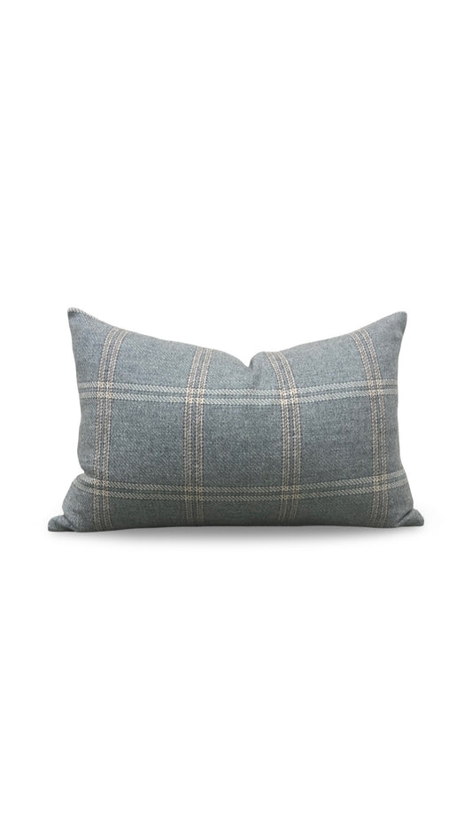 Mulberry Lumbar Pillow Walton Soft Teal 12x18" Knife Edge Cover