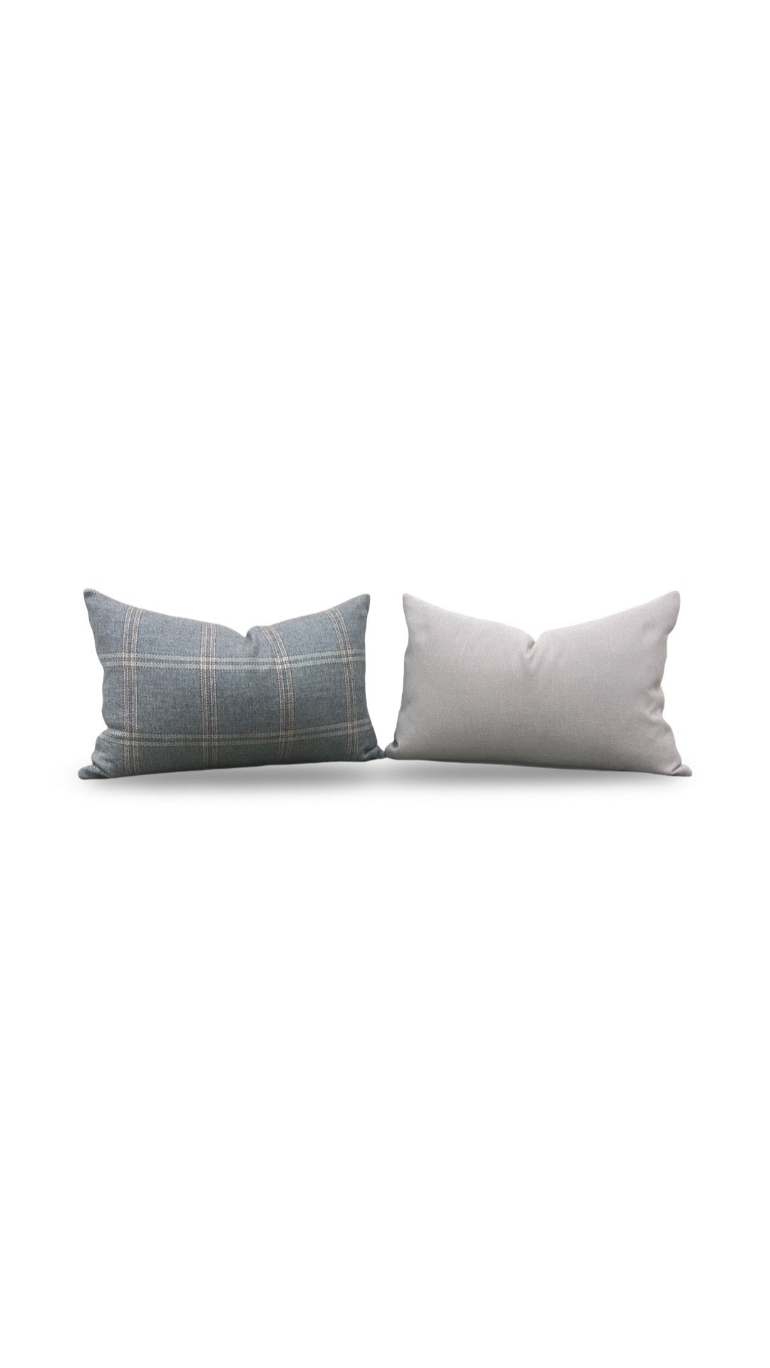 Mulberry Lumbar Pillow Walton Soft Teal 12x18" Knife Edge Cover