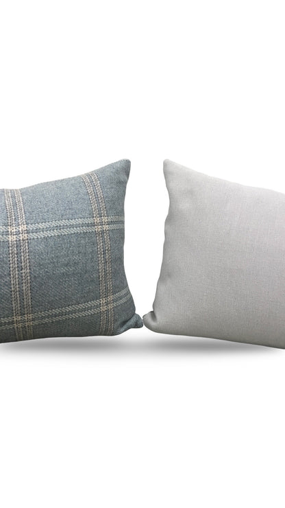 Mulberry Lumbar Pillow Walton Soft Teal 12x18" Knife Edge Cover