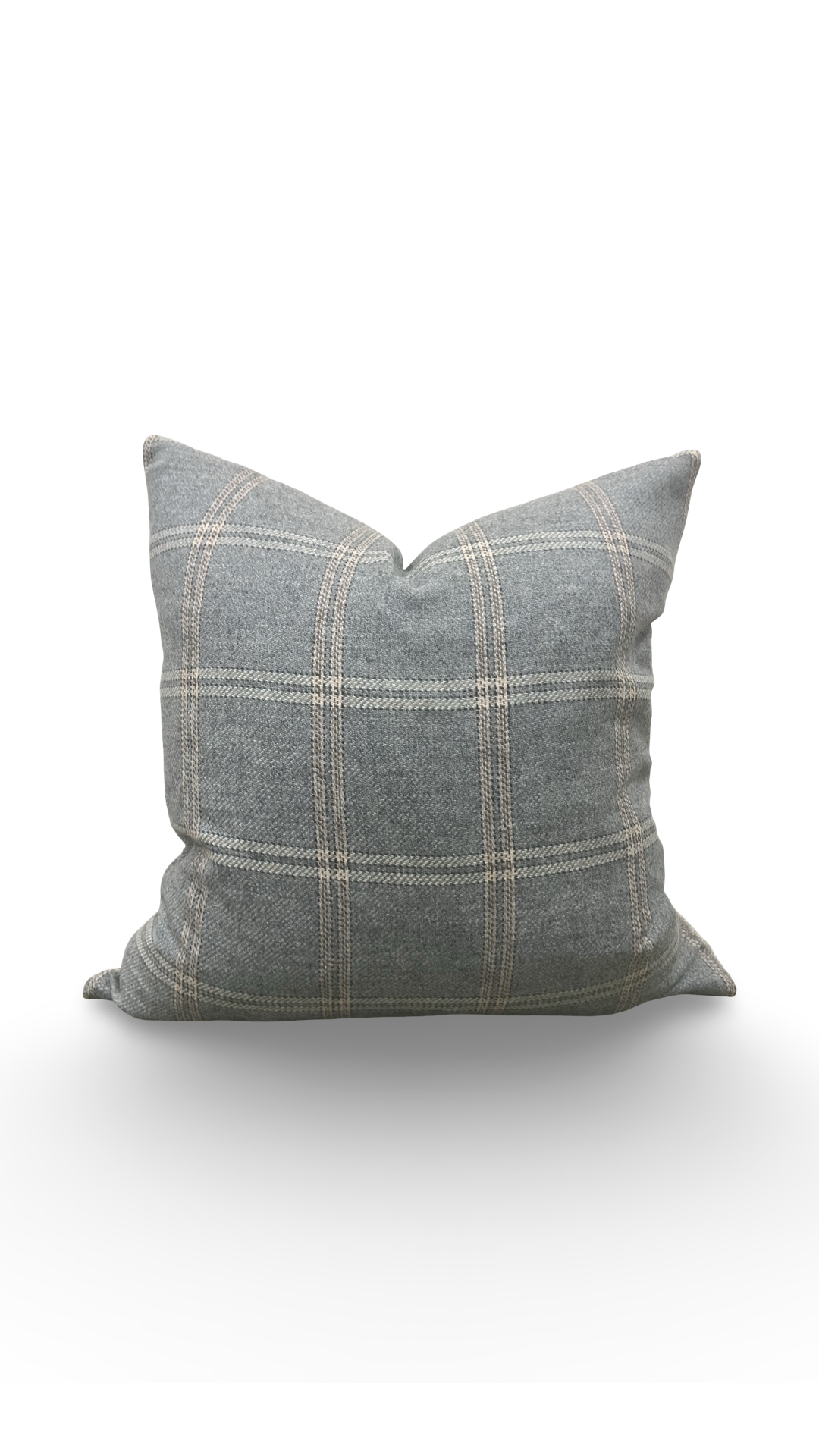 Mulberry Plaid Decorative Pillow 22x22" Knife Edge Cover