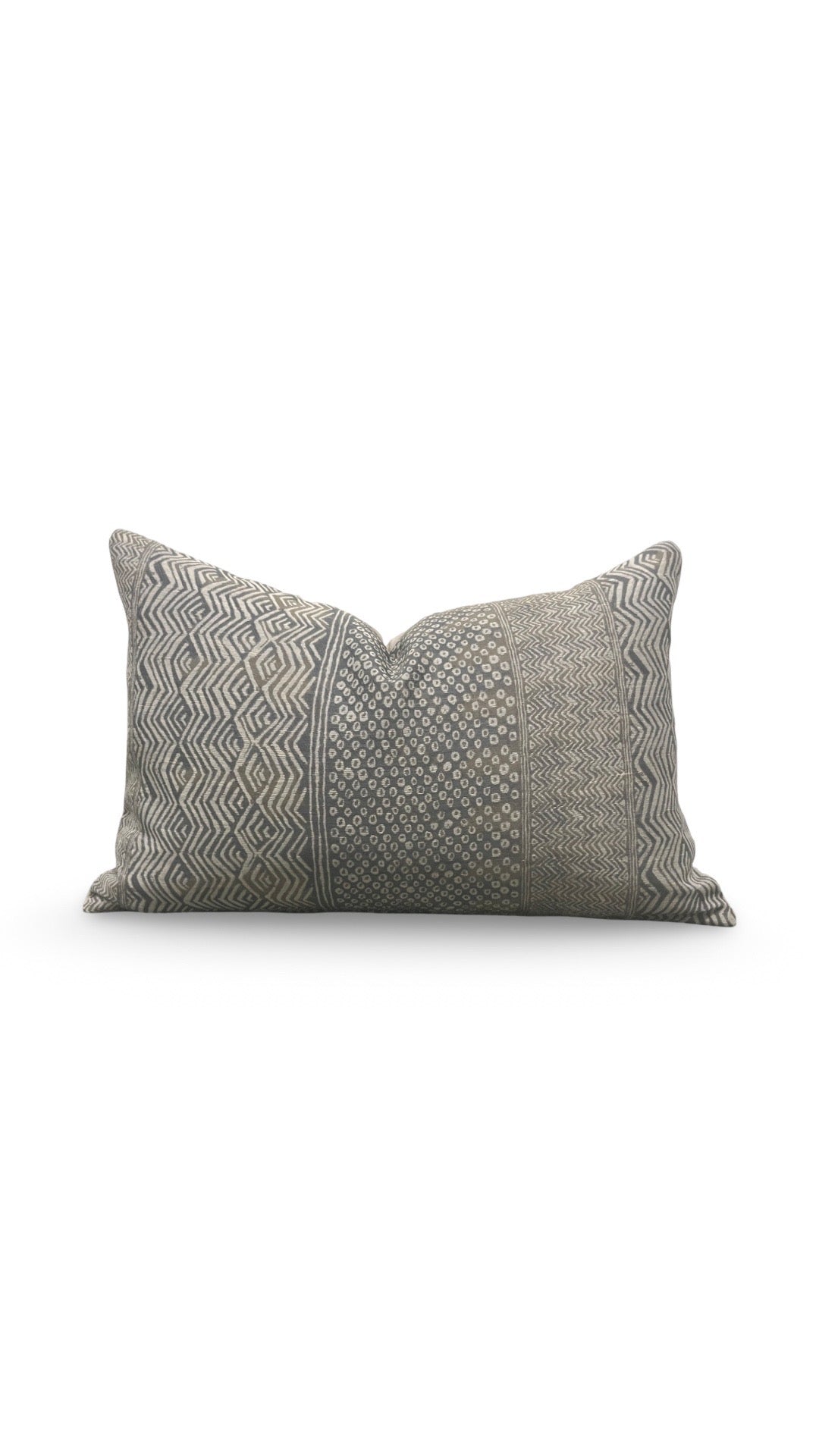 Nina Campbell Lumbar Pillow Fontibre Isabena Chocolate 12x18" Knife Edge Cover