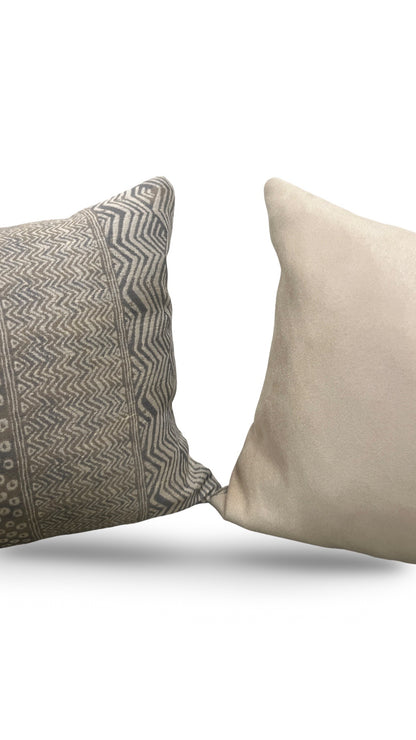 Nina Campbell Lumbar Pillow Fontibre Isabena Chocolate 12x18" Knife Edge Cover