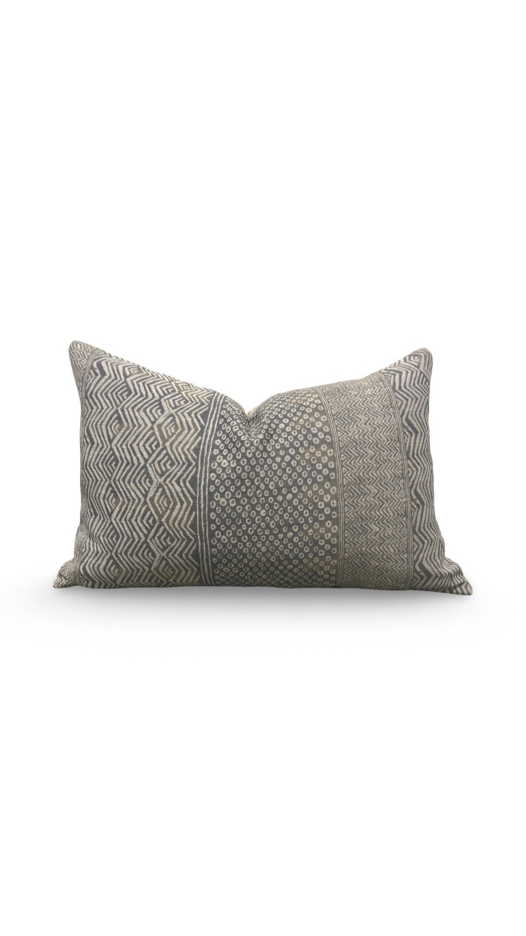 Nina Campbell Lumbar Pillow Fontibre Isabena Chocolate 12x18" Knife Edge Cover