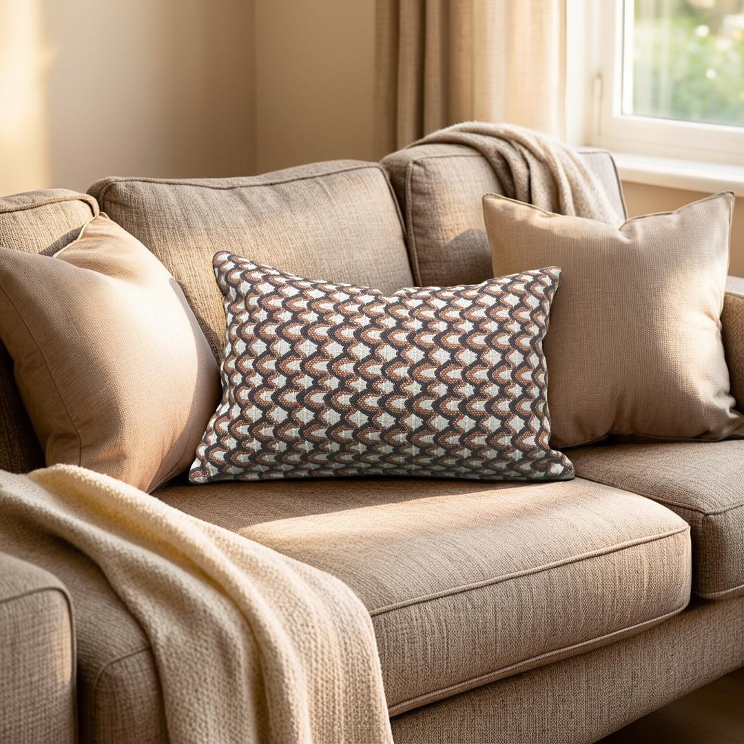 Lumbar Pillow Nobilis Shell 12x18" Knife Edge Cover