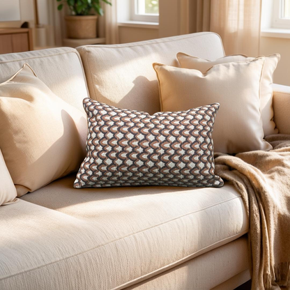 Lumbar Pillow Nobilis Shell 12x18" Knife Edge Cover