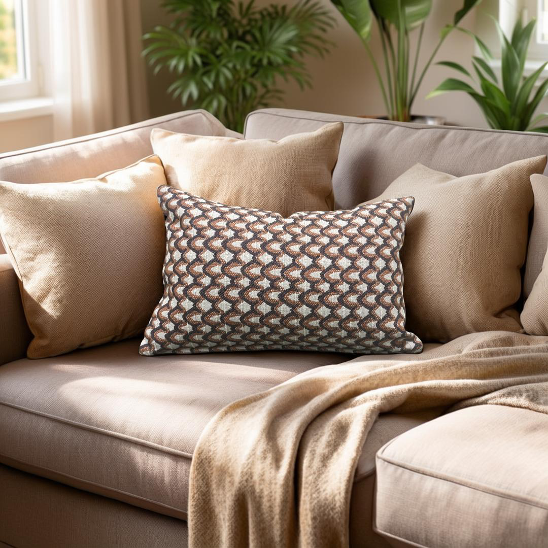 Lumbar Pillow Nobilis Shell 12x18" Knife Edge Cover