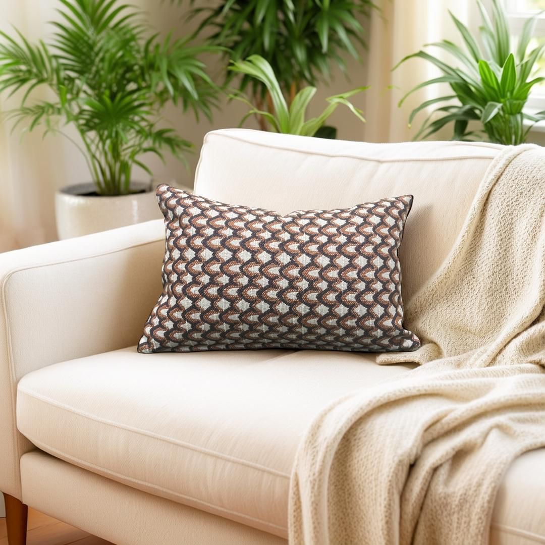 Lumbar Pillow Nobilis Shell 12x18" Knife Edge Cover