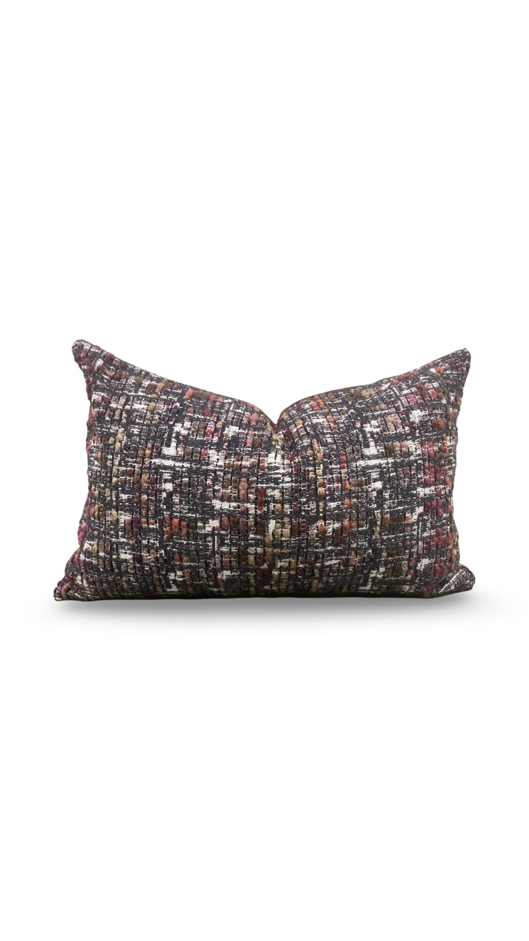 Cheyne Oakley and Taupe 12X18" Knife Edge Decorative Lumbar Pillow