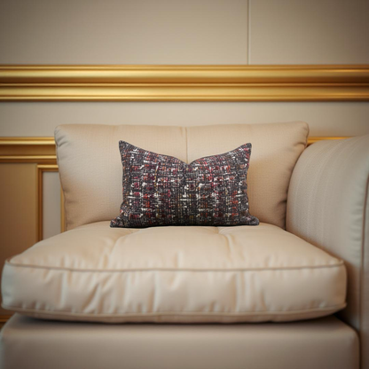 Cheyne Oakley and Taupe 12X18" Knife Edge Decorative Lumbar Pillow