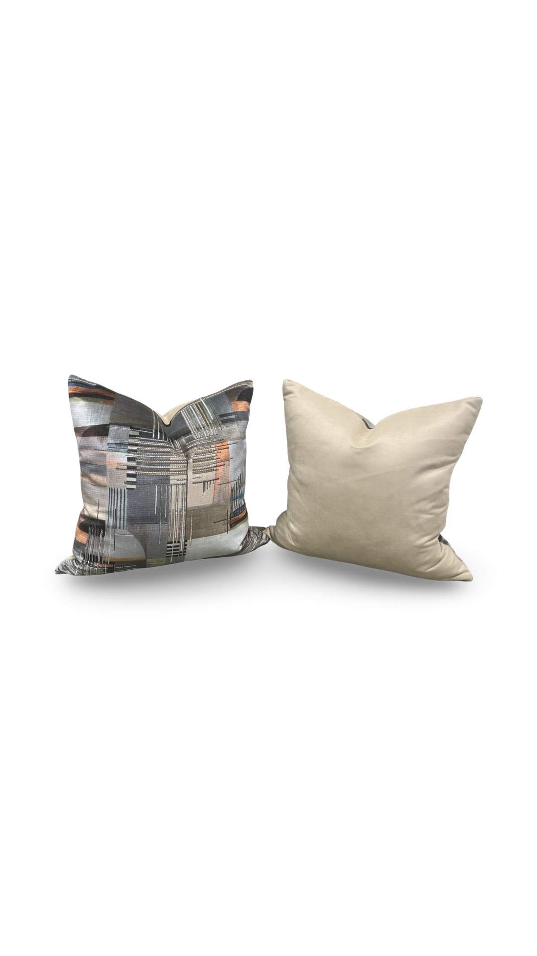 Elegant Pillow Viviana Chromatica Charcoal 18x18" Knife Edge Decorative Throw Pillow