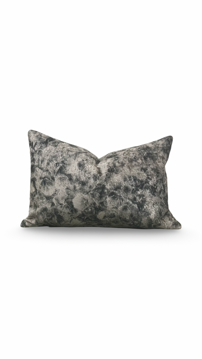 Luxury Decorative Pillow Forest Green Taupe-Grey  12x18" Knife Edge Pillow