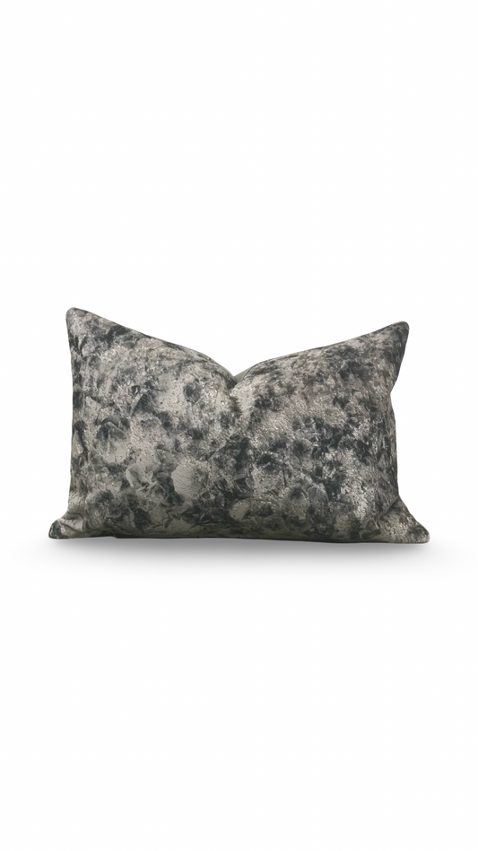 Luxury Decorative Pillow Forest Green Taupe-Grey  12x18" Knife Edge Pillow