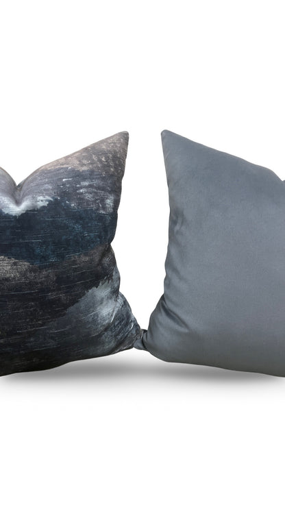 Decorative Pillow Panorama Lapis 22x22" Knife Edge Cover