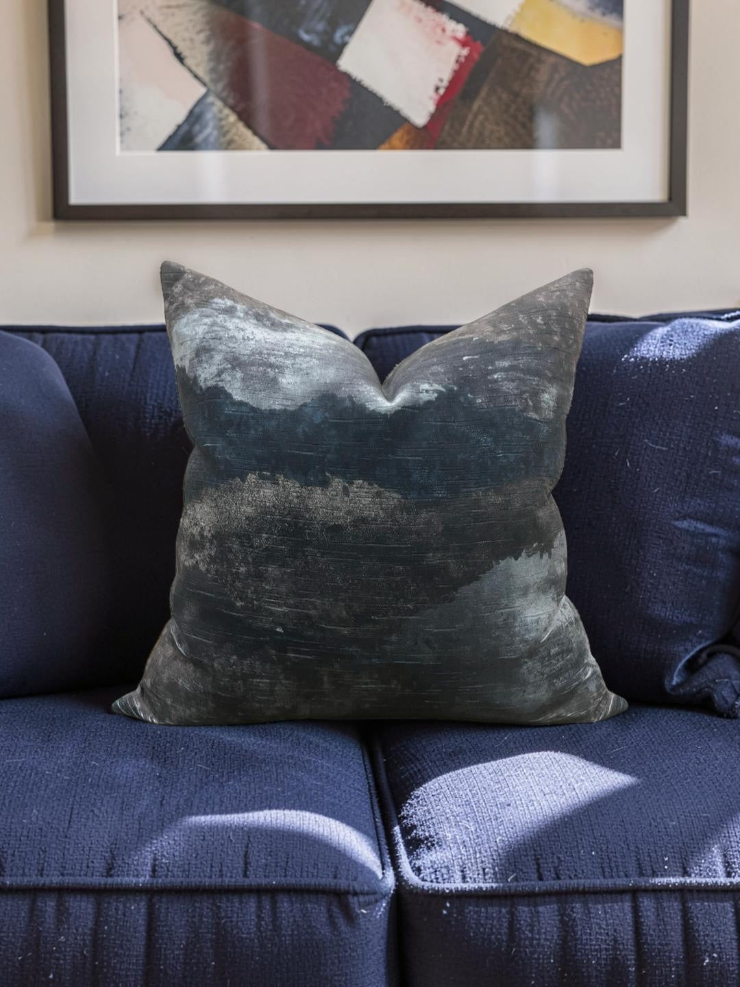 Decorative Pillow Panorama Lapis 22x22" Knife Edge Cover