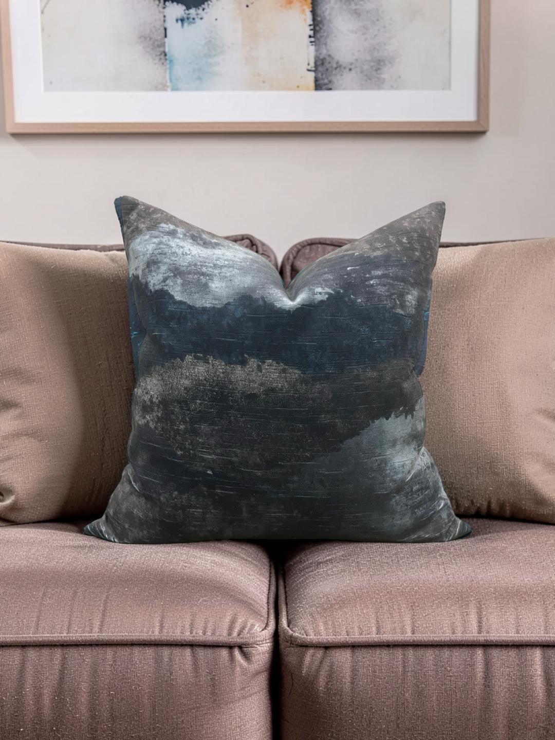 Decorative Pillow Panorama Lapis 22x22" Knife Edge Cover