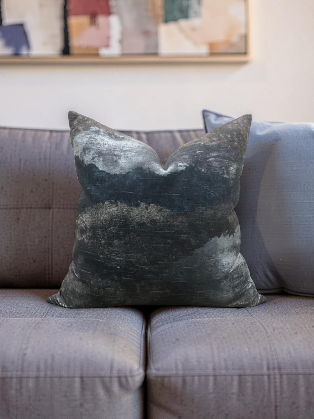 Decorative Pillow Panorama Lapis 22x22" Knife Edge Cover